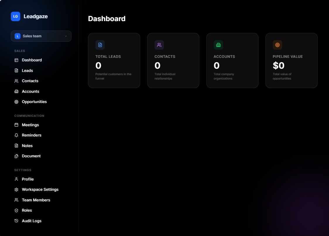 LeadGaze Dashboard Preview